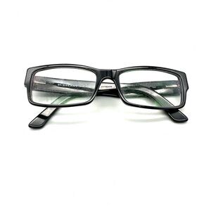 Burberry Dark Gray Rectangular Glasses Thick Temples Italy B2091 3001 54-17-140